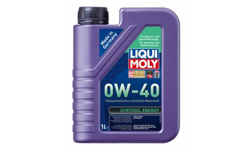 Масло моторное Liqui Moly Synthoil Energy 0w40, синтетическое, API SN, ACEA A3/B4, универсальное, 1л, арт. 1922 (9514)