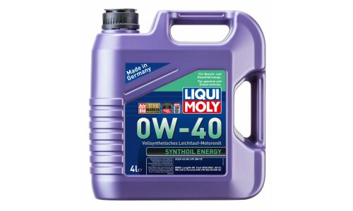 Масло моторное Liqui Moly Synthoil Energy 0w40, синтетическое, API SN, ACEA A3/B4, универсальное, 4л, арт. 7536 (2451)