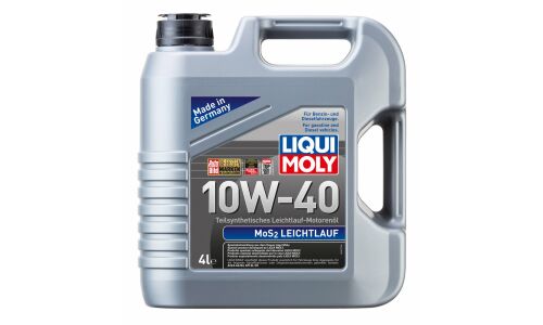 Масло моторное Liqui Moly MoS2 Leichtlauf 10w40 полусинтетическое, API SL, ACEA A3/B4, универсальное, 4л, арт. 6948/1917