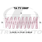 Пружина подвески TrustAuto усиленная, передняя, арт. TA TY 098F