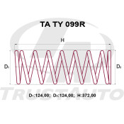 Пружина подвески TrustAuto усиленная, задняя, арт. TA TY 099R
