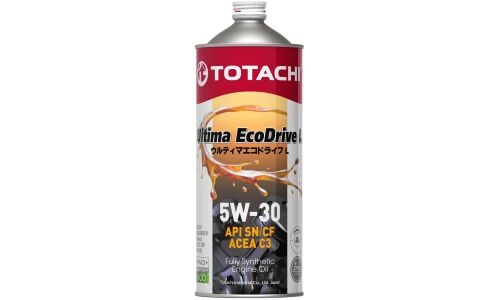 Масло моторное Totachi Ultima EcoDrive L 5w30, синтетическое, API SN/CF, ACEA C3, универсальное, 1л, арт. 12101