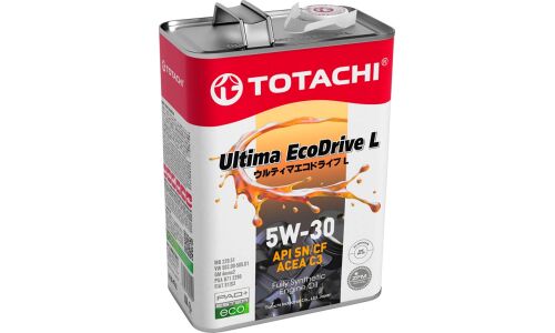 Масло моторное Totachi Ultima EcoDrive L 5w30, синтетическое, API SN/CF, ACEA C3, универсальное, 4л, арт. 12104
