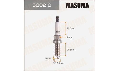 Свеча зажигания Masuma LZKAR7A (6799) с никелевым электродом, арт. S002C