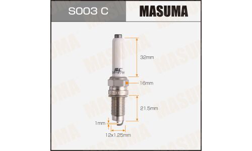 Свеча зажигания Masuma ZKER6A-10EG (96596) с никелевым электродом, арт. S003C