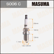 Свеча зажигания Masuma BKR6E-11 (2756) с никелевым электродом, арт. S006C