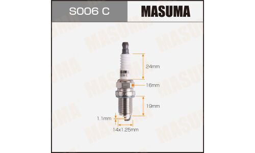 Свеча зажигания Masuma BKR6E-11 (2756) с никелевым электродом, арт. S006C