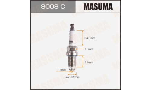 Свеча зажигания Masuma BKR6EKB-11 (3583) с никелевым электродом, арт. S008C