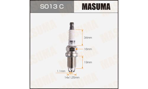 Свеча зажигания Masuma BKR5EKB-11 (3967) с никелевым электродом, арт. S013C