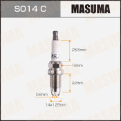 Свеча зажигания Masuma BKR6EKUC с никелевым электродом, арт. S014C