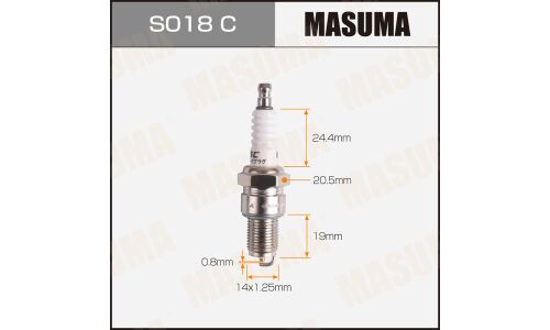 Свеча зажигания Masuma BPR6ES (7131, 7822) с никелевым электродом, арт. S018C
