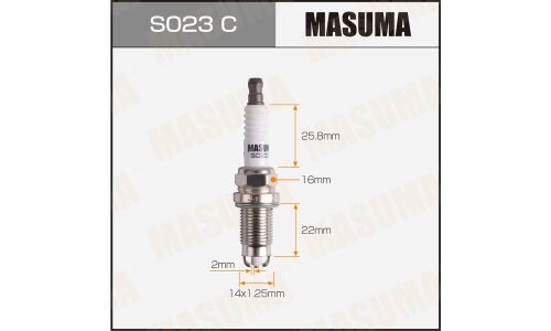 Свеча зажигания Masuma BKR5EKUD с никелевым электродом, арт. S023C