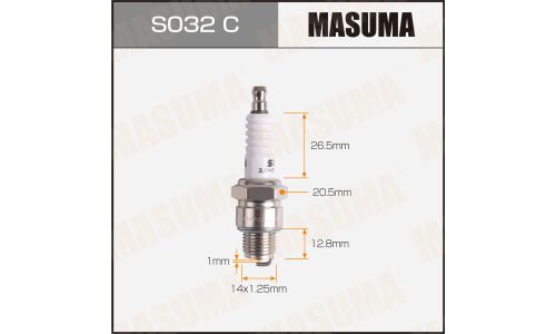 Свеча зажигания Masuma BR7HS-10 (1098) с никелевым электродом, арт. S032C