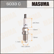 Свеча зажигания Masuma BCPR5ES-11 (3524) с никелевым электродом, арт. S033C