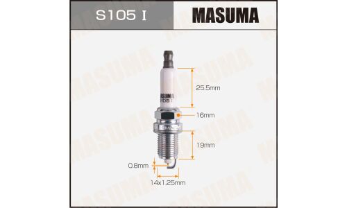 Свеча зажигания Masuma Iridium ZFR6V-G с иридиевым электродом, арт. S105I