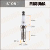 Свеча зажигания Masuma Iridium LTR6AI-9 с иридиевым электродом, арт. S108I