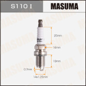 Свеча зажигания Masuma Iridium Max BKR6EIX-P с иридиевым электродом, арт. S110I