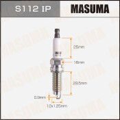 Свеча зажигания Masuma Iridium+Platinum с иридиевым электродом, арт. S112IP