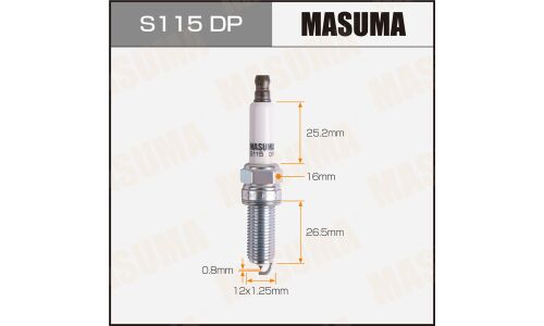 Свеча зажигания Masuma Double Platinum с платиновым электродом, арт. S115DP