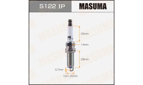 Свеча зажигания Masuma Iridium+Platinum с иридиевым/платиновым электродом, арт. S122IP