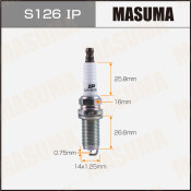 Свеча зажигания Masuma Iridium+Platinum с иридиевым электродом, арт. S126IP