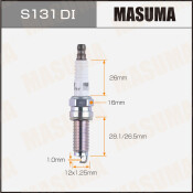 Свеча зажигания Masuma Double Iridium с иридиевым электродом, арт. S131DI Свеча зажигания Masuma Double Iridium с иридиевым электродом, арт. S131DI