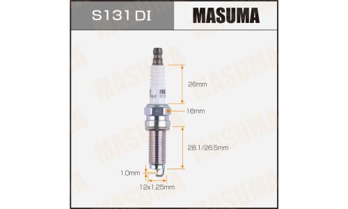 Свеча зажигания Masuma Double Iridium с иридиевым электродом, арт. S131DI