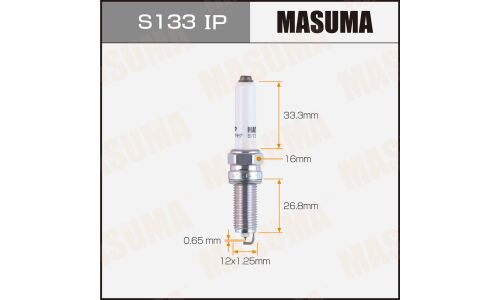 Свеча зажигания Masuma Iridium+Platinum с иридиевым/платиновым электродом, арт. S133IP