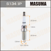 Свеча зажигания MASUMA IRIDIUM+PLATINUM (ILKAR8H6)