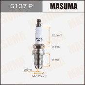 Свеча зажигания Masuma Platinum с платиновым электродом, арт. S137P