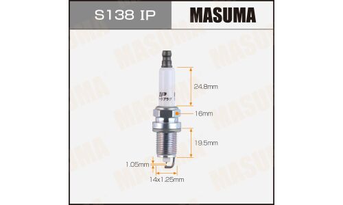 Свеча зажигания Masuma Iridium+Platinum с иридиевым/платиновым электродом, арт. S138IP