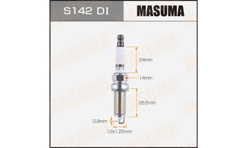Свеча зажигания Masuma Double Iridium с иридиевым электродом, арт. S142DI