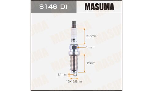 Свеча зажигания Masuma Double Iridium с иридиевым электродом, арт. S146DI