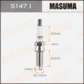 Свеча зажигания Masuma Iridium LKR6AIX с иридиевым электродом, арт. S147I
