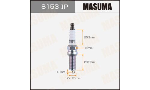 Свеча зажигания Masuma Iridium+Platinum с иридиевым/платиновым электродом, арт. S153IP