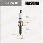 Свеча зажигания MASUMA IRIDIUM+PLATINUM (SILZKAR8G7Y)