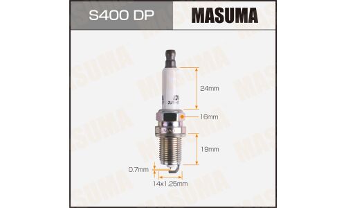 Свеча зажигания Masuma Double Platinum PFR7S8EG с платиновым электродом, арт. S400DP