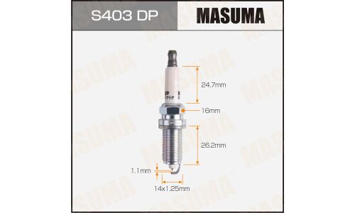 Свеча зажигания Masuma Double Platinum PLZFR6A-11S с платиновым электродом, арт. S403DP