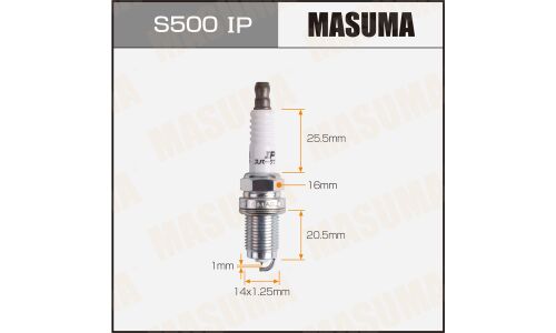Свеча зажигания Masuma Iridium+Platinum IZFR6K11 с иридиевым электродом, арт. S500IP