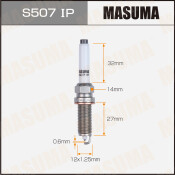 Свеча зажигания Masuma Iridium+Platinum SILZKFR8D7S с иридиевым электродом, арт. S507IP