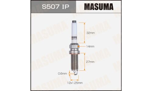 Свеча зажигания Masuma Iridium+Platinum SILZKFR8D7S с иридиевым электродом, арт. S507IP