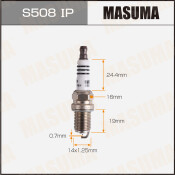 Свеча зажигания Masuma Iridium+Platinum PFR8S8EG (94460) с платиновым и иридиевым электродом, арт. S508IP