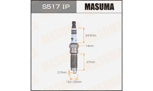 Свеча зажигания Masuma Iridium + Platinum ILZNAR8A7G с иридиевым электродом, арт. S517IP