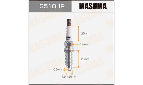 Свеча зажигания Masuma Iridium+Platinum ILZKAR8J8SY / ILZKAR8H8S с иридиевым электродом, арт. S518IP