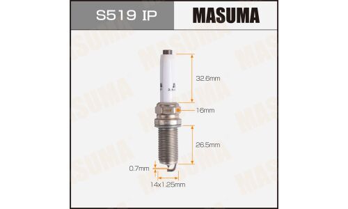 Свеча зажигания Masuma Iridium+Platinum PLFER7A8EG с иридиевым электродом, арт. S519IP