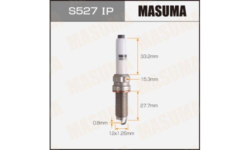 Свеча зажигания Masuma Iridium+Platinum SILZKGR8B8S с иридиевым электродом, арт. S527IP