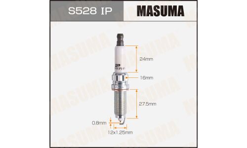 Свеча зажигания Masuma Iridium+Platinum SILZKBR8D8S с иридиевым электродом, арт. S528IP