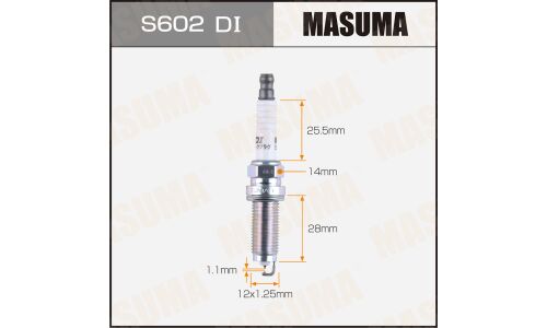 Свеча зажигания Masuma Double Iridium DILZKAR7C11S с иридиевым электродом и удлиненной резьбой, арт. S602DI