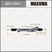 Рейка рулевая Masuma, для Toyota Land Cruiser (левый руль), арт. SR-1041