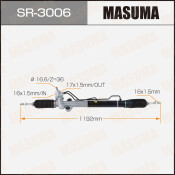 Рейка рулевая Masuma, для Mitsubishi Pajero (левый руль), арт. SR-3006